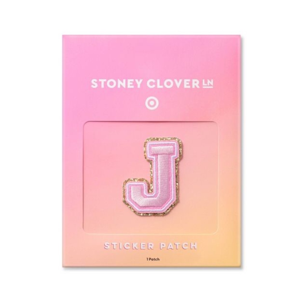 Stoney Clover Lane x Target Light Pink J Letter Patch nwt